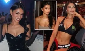 Ring girl gây sốt ở trận Crawford thắng Canelo